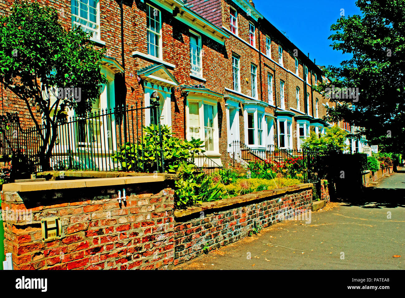 Pensionen, Huntingdon Road, York, England Stockfoto