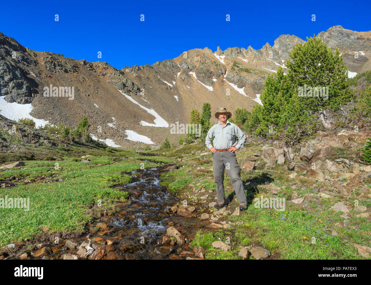 Self Portrait von John LAMBING im Tabak Root Berge in der Nähe von Mammoth, Montana Stockfoto