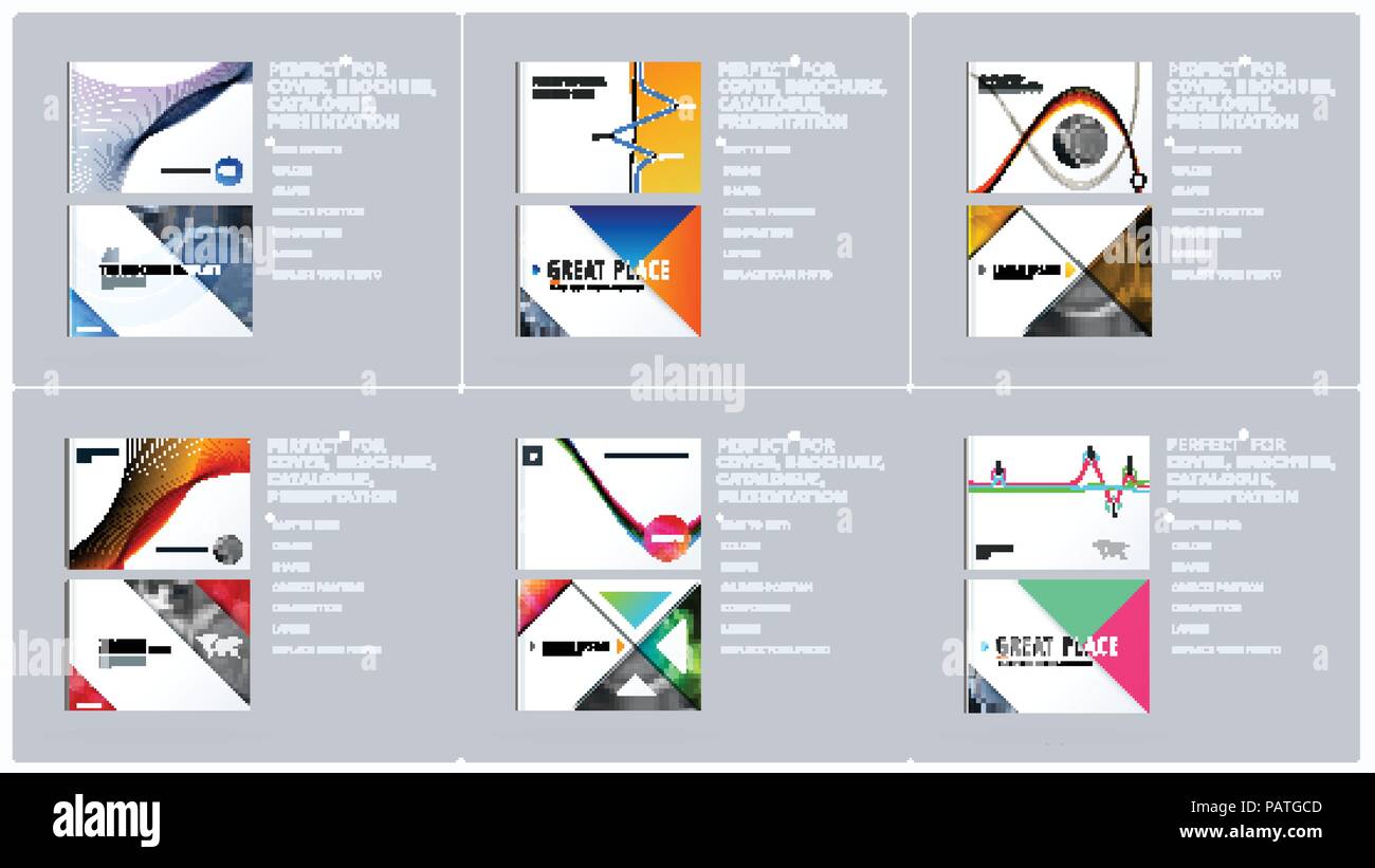 Soft design Präsentation Vorlage mit bunten Kurven und Linien. Abstract vector Moderne horizontale Banner Stock Vektor