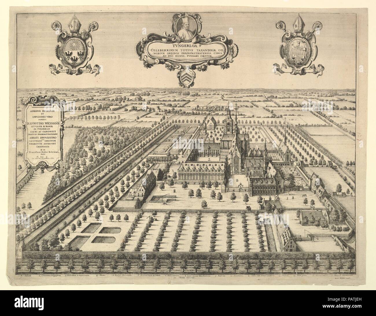 Tongerloo. Artist: Wenzel Hollar (Böhmische, Prag 1607-1677 London). Datum: 1659. Museum: Metropolitan Museum of Art, New York, USA. Stockfoto