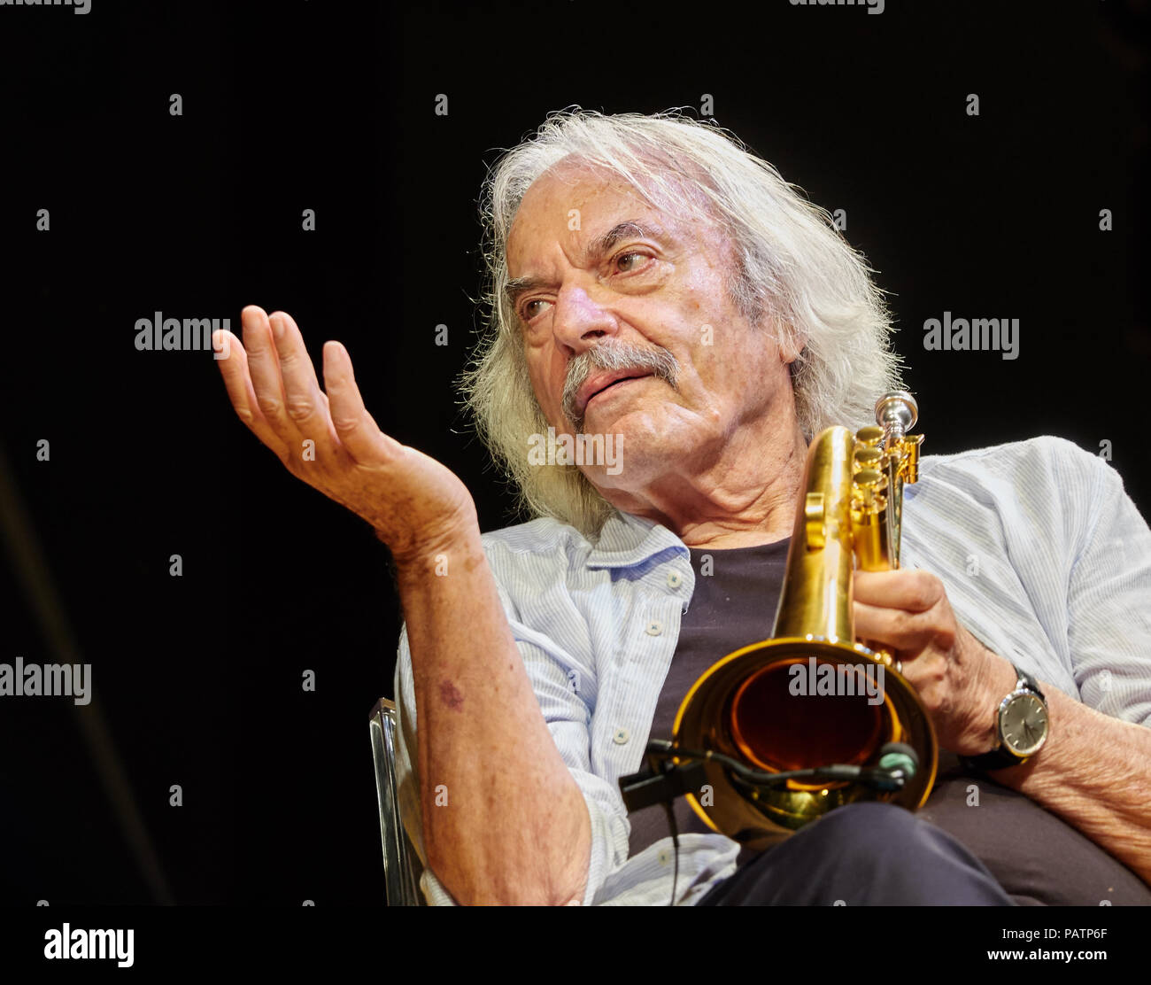 ENRICO RAVA JAZZ MANN LIVE IM CASTEL SANT'ELMO IN NEAPEL Stockfoto