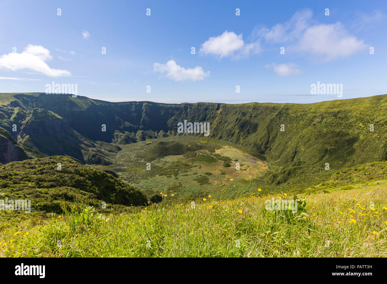 Caldeira do Arco da Calheta Gordo, Stratovulkan, Insel Faial, Azoren, Portugal Stockfoto