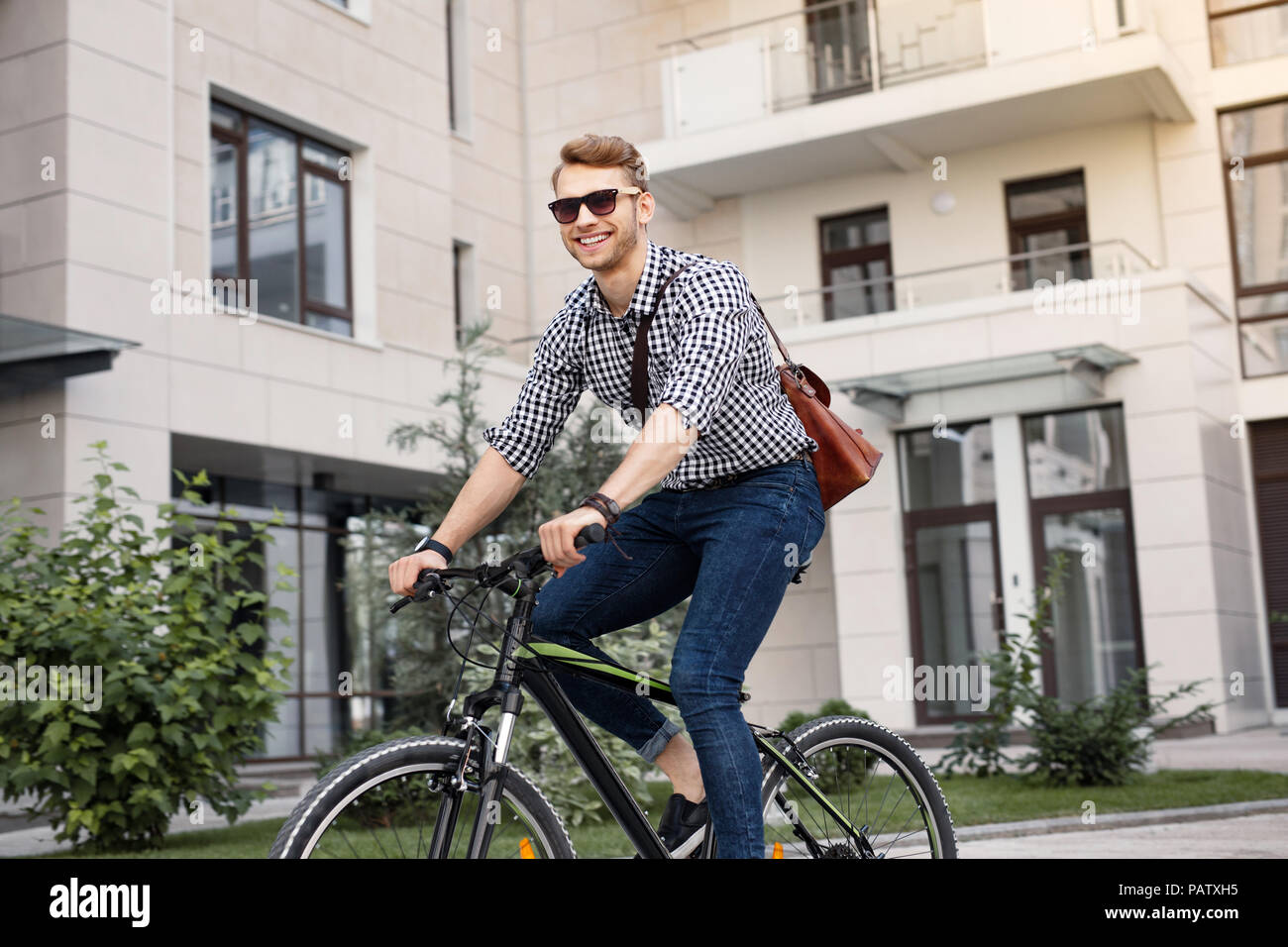 Fröhliche glückliche Menschen führenden gesunder Lebensstil Stockfoto