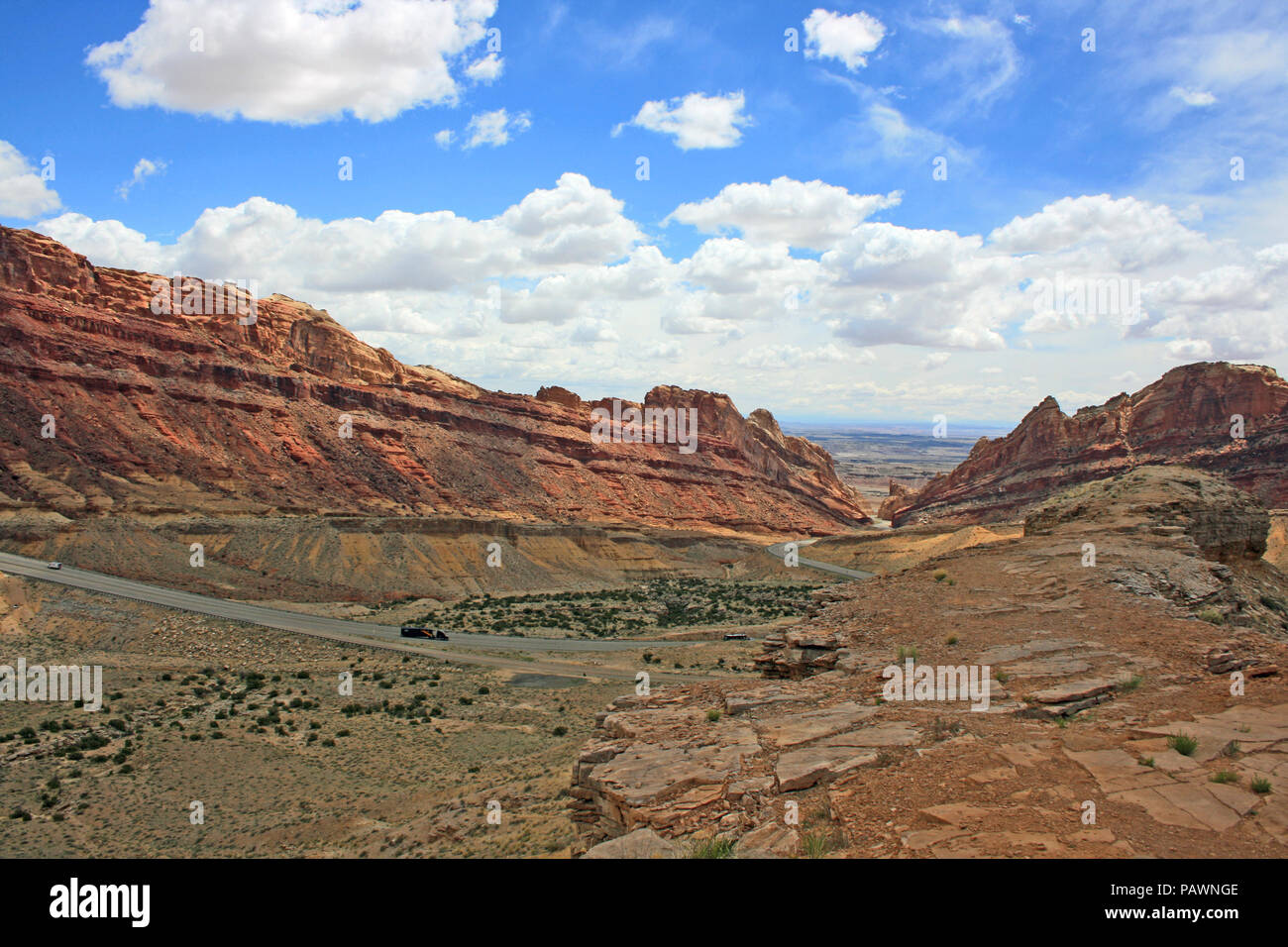 Gefleckte walf Canyon vom viste Point, Utah Stockfoto