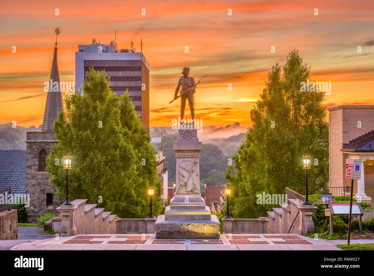 Lynchburg, Virginia, USA, Denkmäler und Stadtbild. Stockfoto