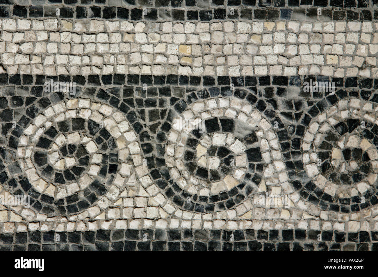 Römische Mosaik - Römisches Haus - Spoleto, Italien Stockfoto