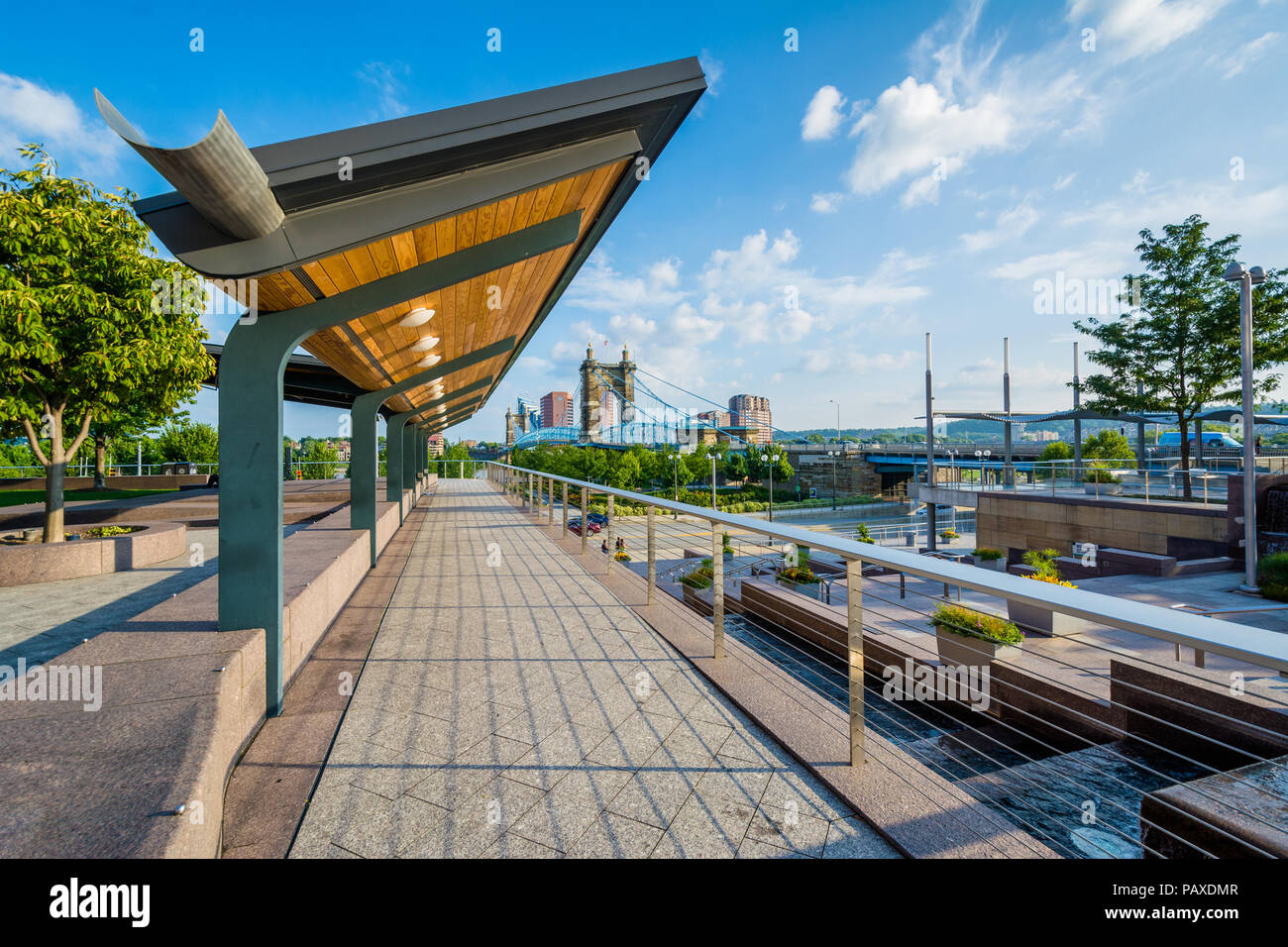 Smale Riverfront Park, in Cincinnati, Ohio. Stockfoto