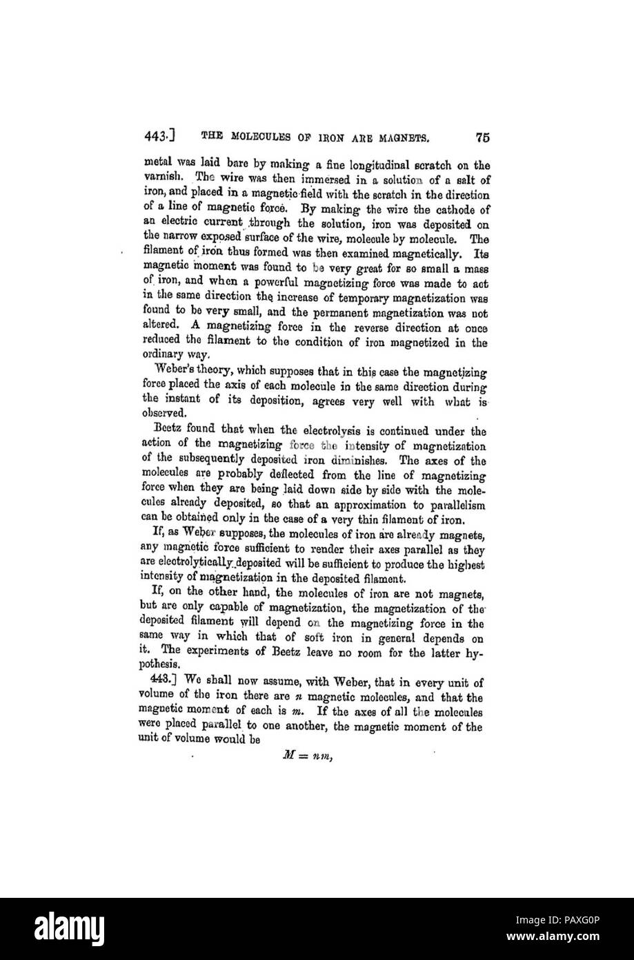 Eine Abhandlung über Elektrizität und Magnetismus Band 2 101. Stockfoto