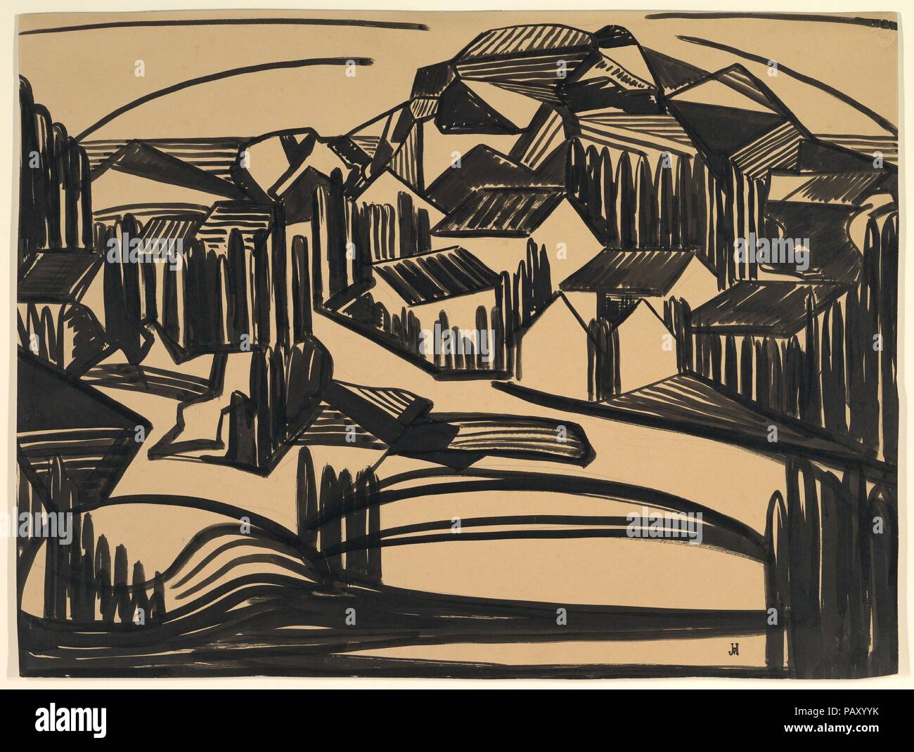 Zeichnung 16. Artist: Jacoba van Heemskerck (Niederländisch, Den Haag Domburg (1876-1923 aktive Deutschland)). Abmessungen: 18 1/2 x 24 1/2 Inch (47 x 62,2 cm). Datum: Ca. 1916. Museum: Metropolitan Museum of Art, New York, USA. Stockfoto