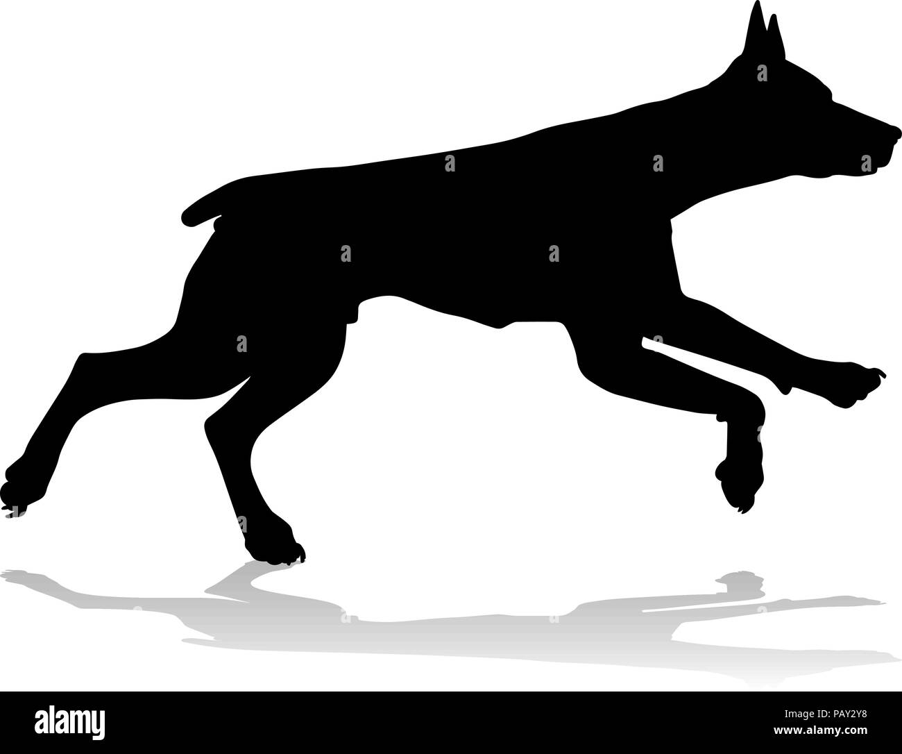 Hund Silhouette Haustier Stock Vektor