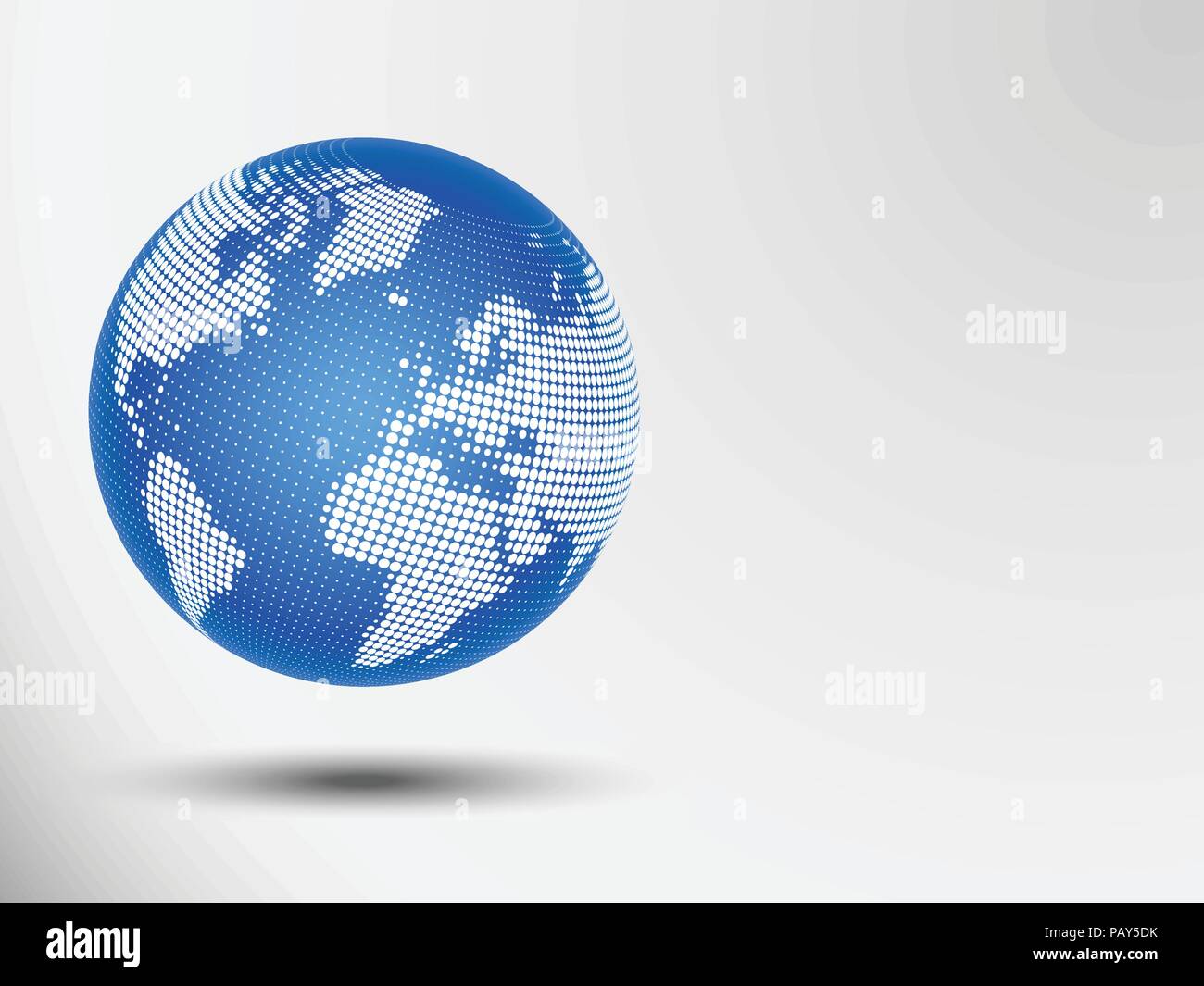 Vektor Rasterpunkte. Globus abstrakte Punkte vector Hintergrund. Vector EPS 10. Stock Vektor