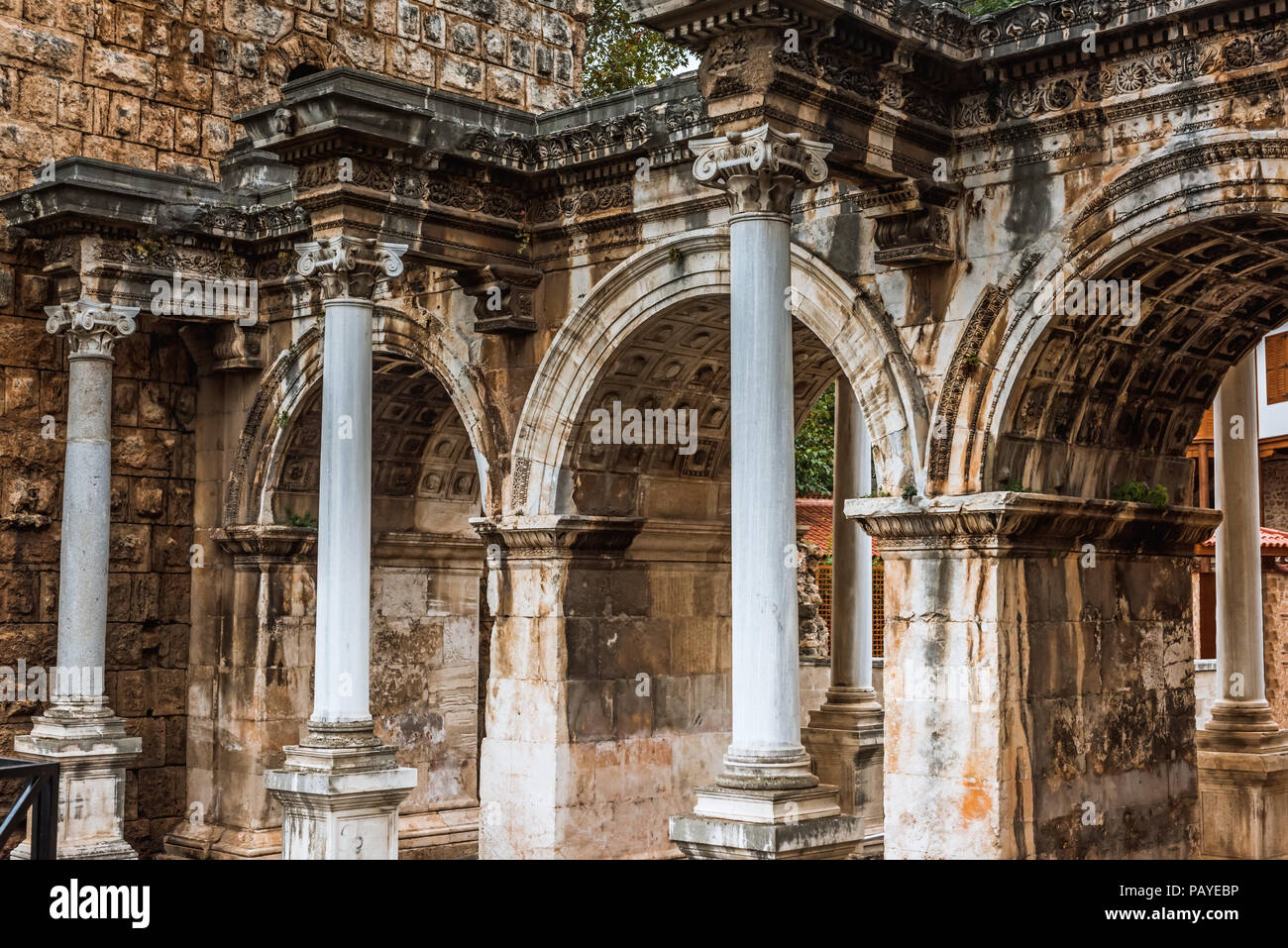 Hadrian Tor in der Altstadt von Antalya Stockfoto