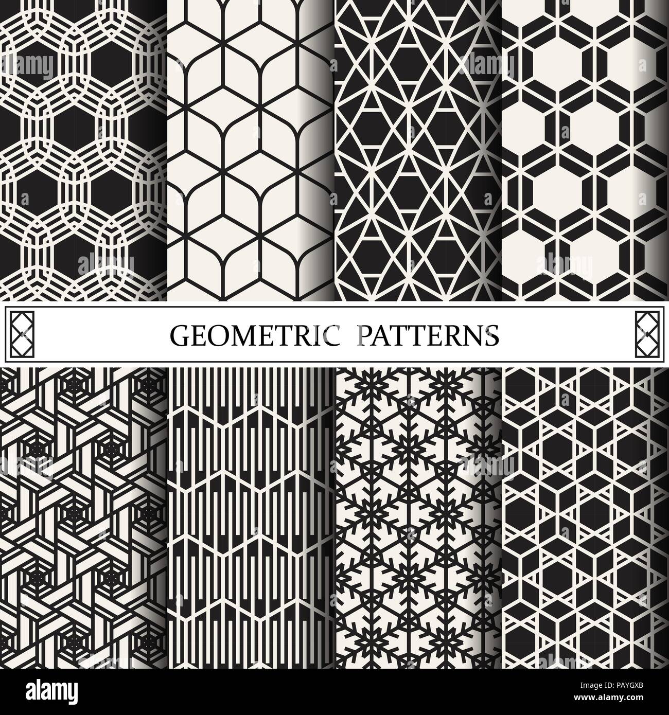 Geometrische vector Pattern, Pattern füllt, Webseite Hintergrund, Oberflächenstrukturen Stock Vektor