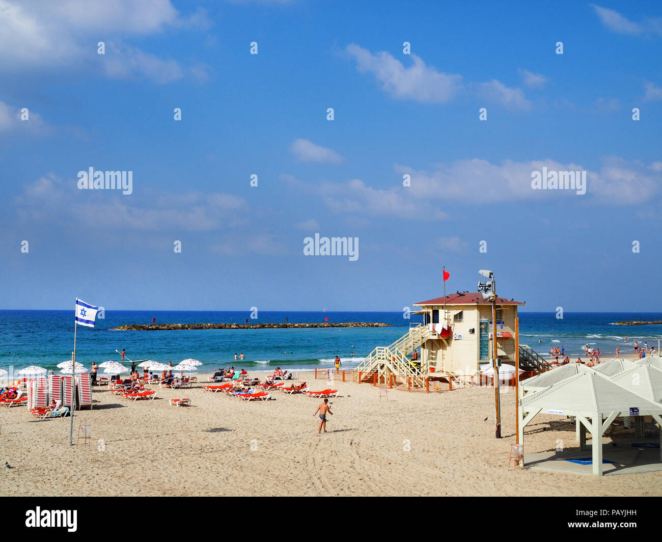 Strand von Tel Aviv, Tel Aviv, Israel Stockfoto