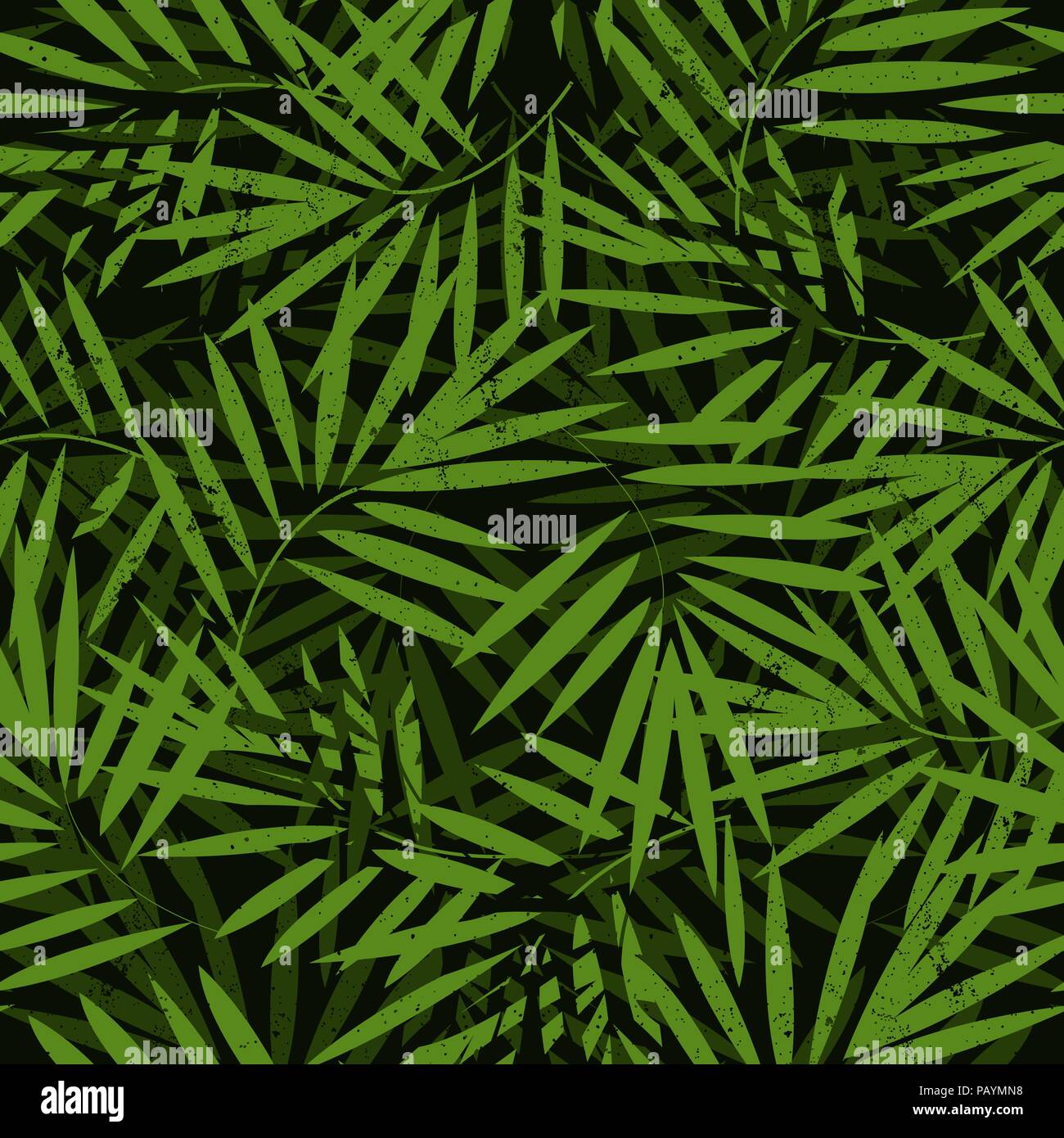 Von tropischen Palmen Blätter nahtlose Muster. Licht grange Hintergrund. Vector Illustration. Stock Vektor