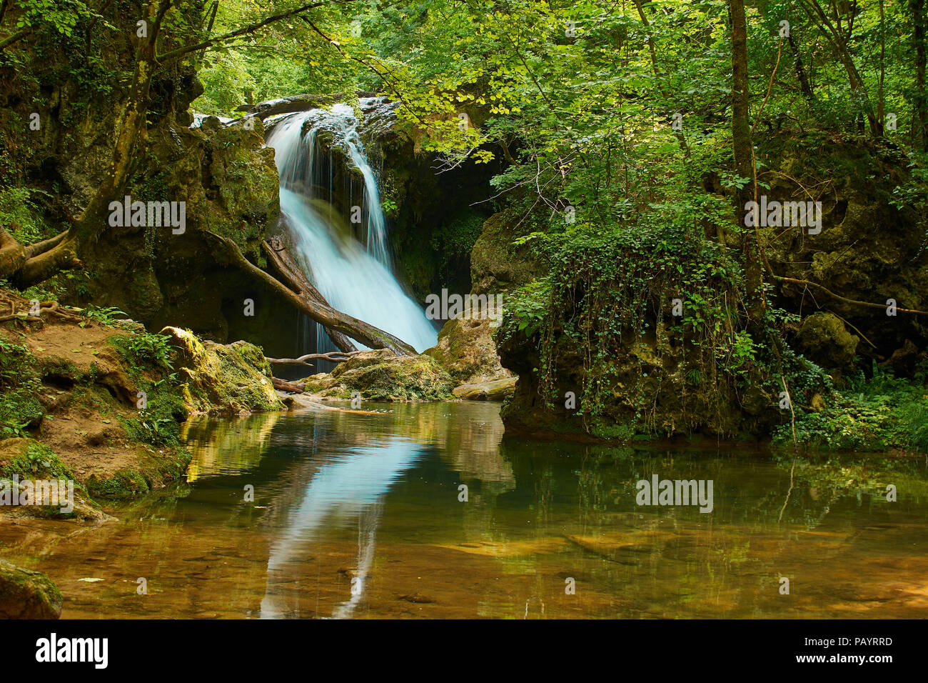 La Vaioaga Wasserfall Stockfoto