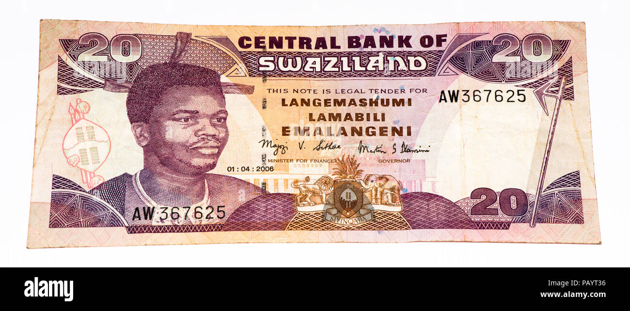 Swazi Emalangeni Bank Note Swazi Emalangeni Ist Die Wahrung Von Swasiland Stockfotografie Alamy