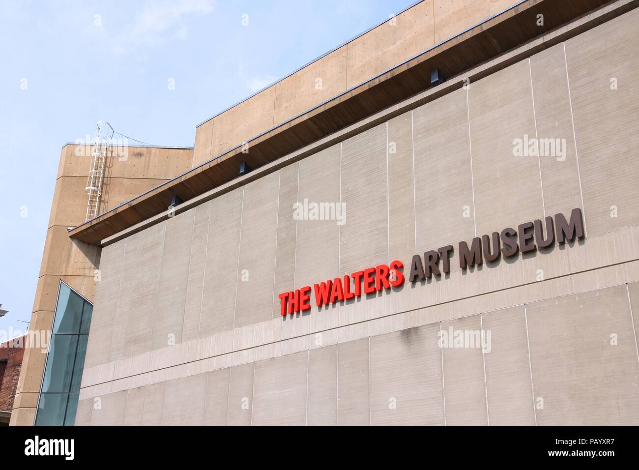 BALTIMORE - 12. Juni: Walters Art Museum Gebäude am 12. Juni 2013 in Baltimore. Es wurde 1934 gegründet und ist ein bemerkenswertes Beispiel der freien Eintritt muse Stockfoto