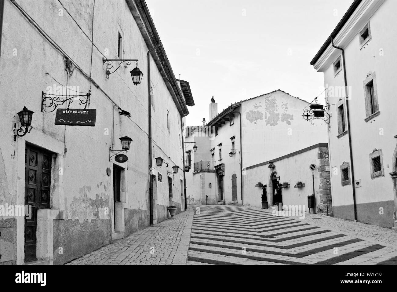 Abruzzen, Italien: mittelalterliche Stadt - Pescasseroli - Aquila, Italien Stockfoto