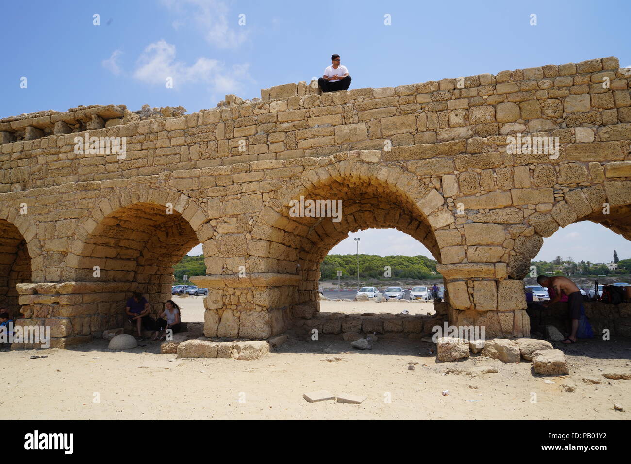 Durch das Meer Caesarea Stockfoto