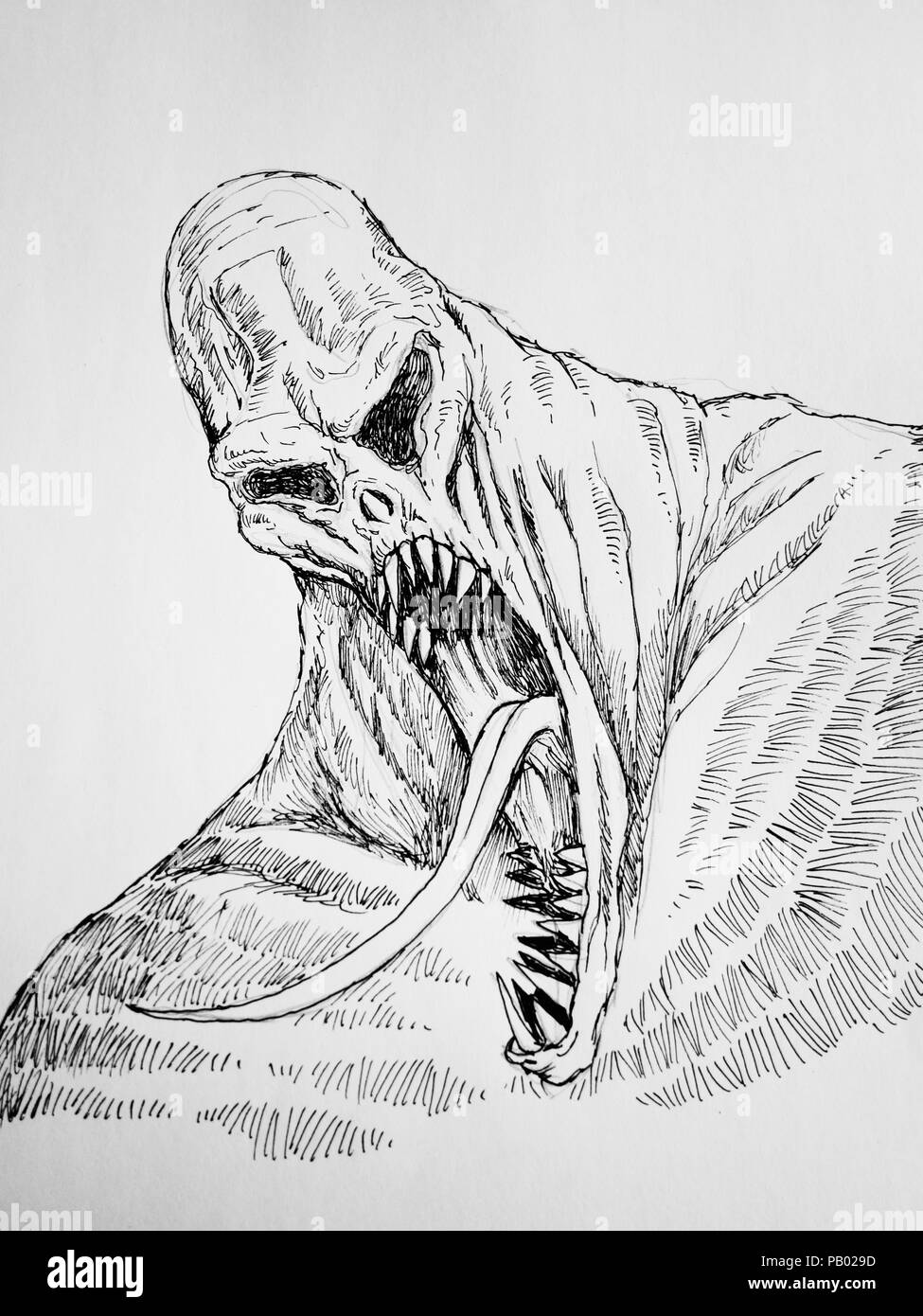 Creepy mutierten Monster Stockfoto