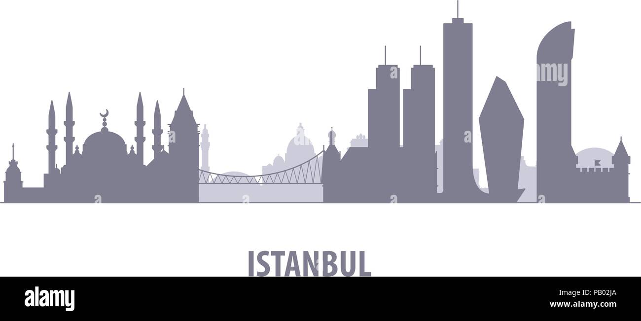 Istanbul Stadtbild - silhouette Skyline von Istanbul Stock Vektor