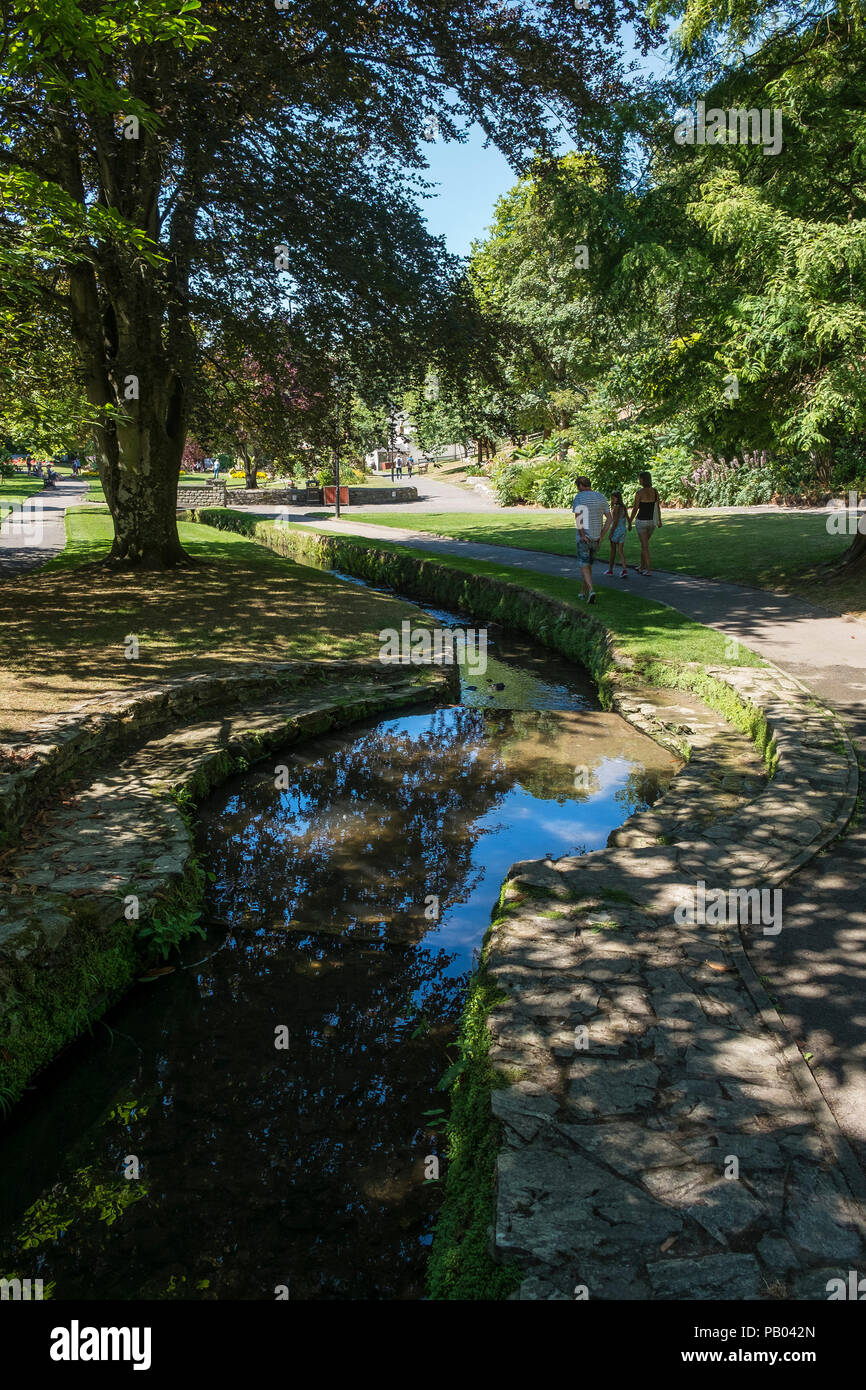 Die preisgekrönte Trenance Park in Newquay in Cornwall. Stockfoto