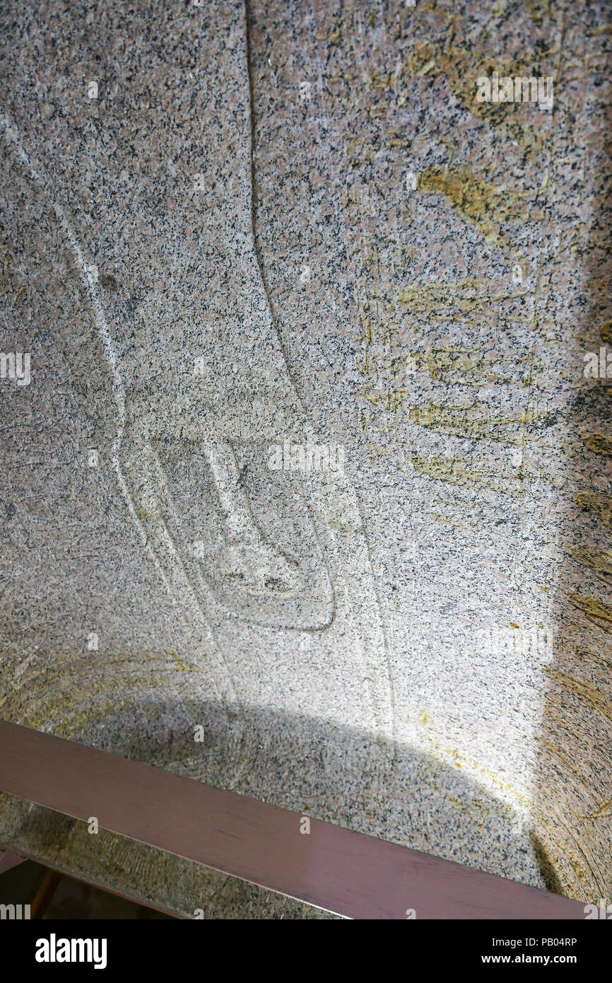 Der sarkophag Deckel in der grabanlage Merneptah oder Merenptah (KV 8) im Tal der Könige, Theben, Luxor, Ägypten, Afrika Stockfoto