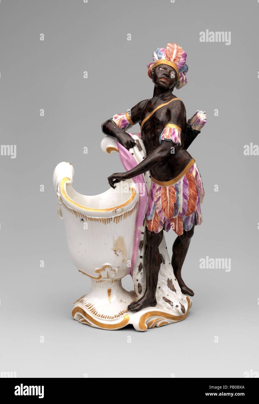 Amerika. Kultur: Deutsche, Frankenthal. Abmessungen: Höhe: 8. (20,3 cm). Werk: frankenthaler Porzellanmanufaktur (Deutsch). Factory Inhaber: Karl Theodor (1762-1800). Modeler: Franz Konrad Linck (1730-1793, 1762-66) aktiv. Datum: Ca. 1765. Museum: Metropolitan Museum of Art, New York, USA. Stockfoto