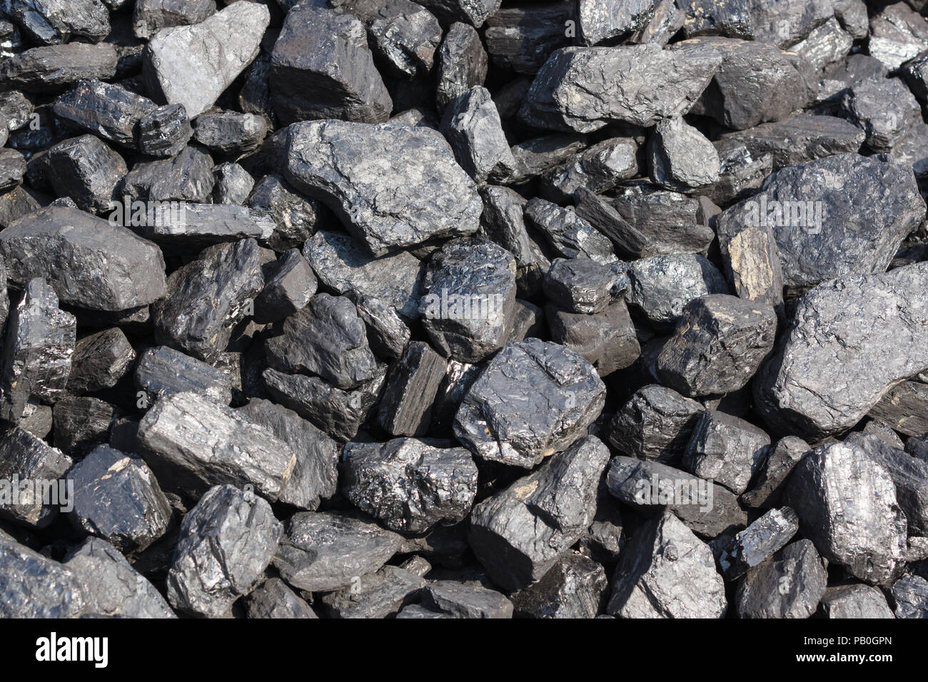 Steinkohle nicht erneuerbare Energie Quelle über Millionen von Jahren geformt und umfangreich in der Industrie und für die Heizung verwendet Stockfoto