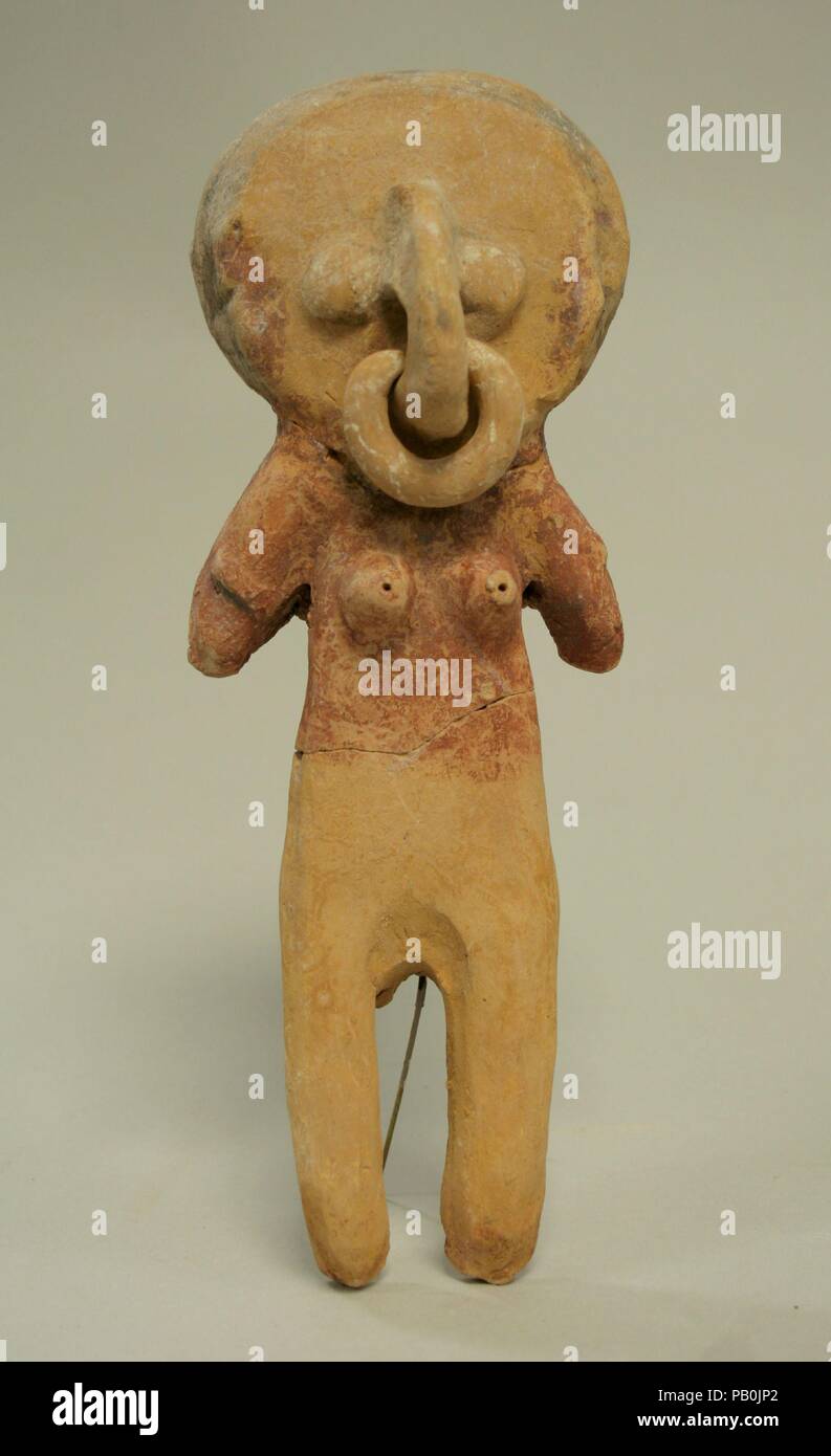 Stehende Figur. Kultur: Bahia. Abmessungen: H.11x W. 4. (27,9 x 10,2 cm). Datum: 3.-4. Jh.. Museum: Metropolitan Museum of Art, New York, USA. Stockfoto