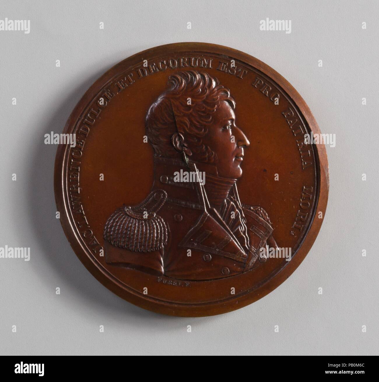 Medaille von Kapitän James Lawrence. Kultur: American. Abmessungen: Durchm. 2 9/16-in. (6,5 cm). Teekocher: Moritz Fürst (geboren 1782 , United States, 1807-ca. 1840). Datum: 1800-1830. Museum: Metropolitan Museum of Art, New York, USA. Stockfoto