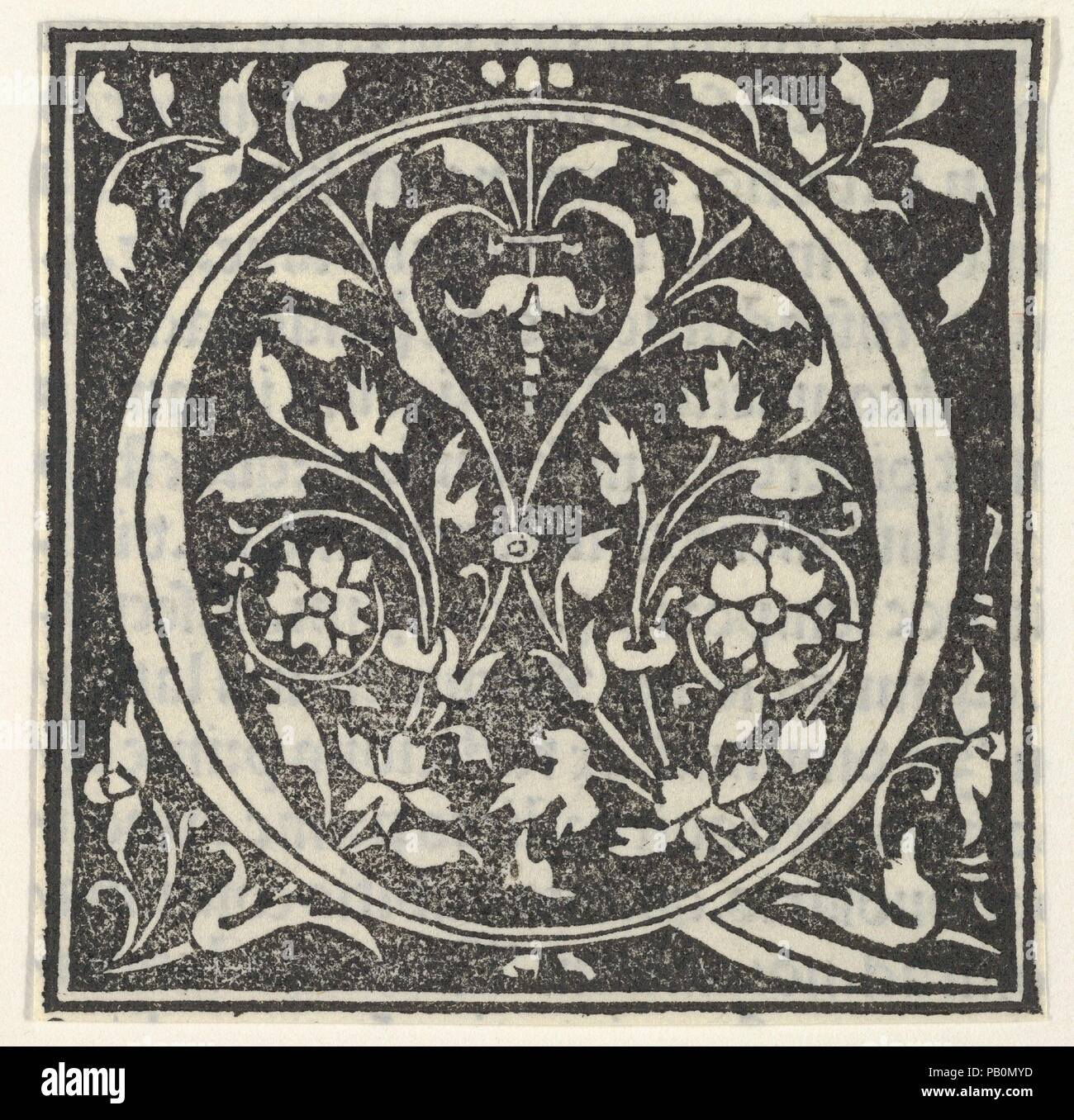 Ersten Buchstaben Q. Künstler: Anonym, italienisch, 15. Jahrhundert. Maße: Blatt: 2 3/8 x 2 3/8 in. (6 × 6,1 cm). Datum: Ca. 1495. Museum: Metropolitan Museum of Art, New York, USA. Stockfoto