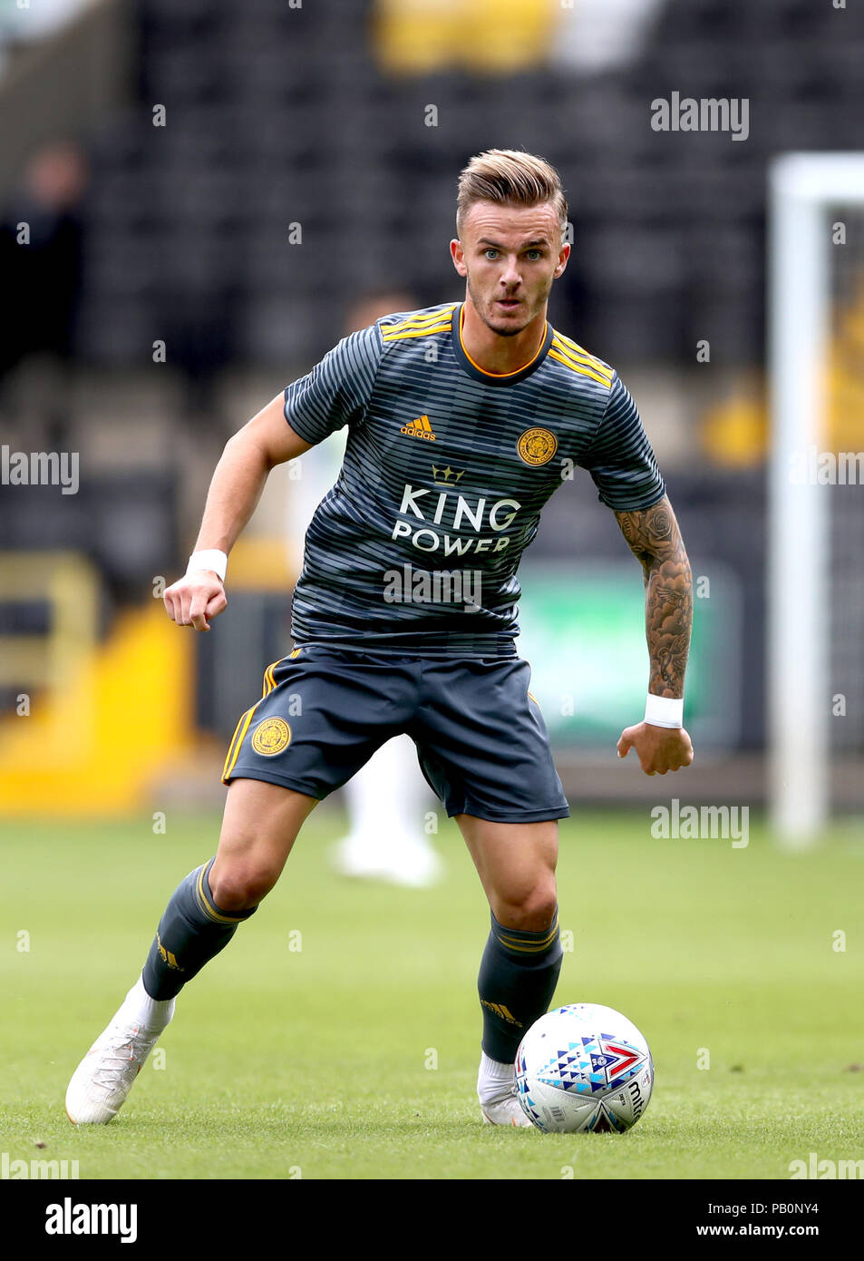 Von Leicester City James Maddison während einer Saison Freundschaftsspiel am Meadow Lane, Nottingham. Stockfoto