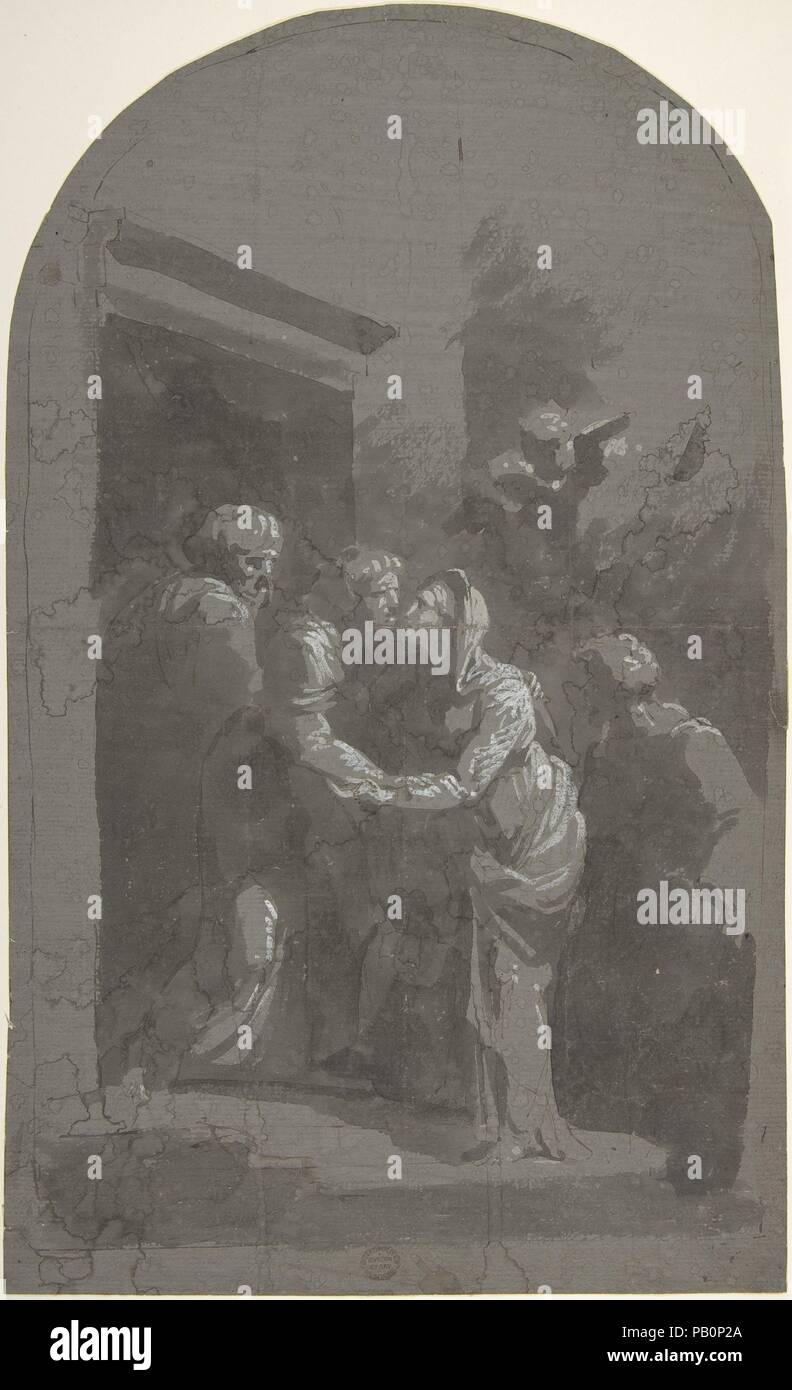 Visitation. Artist: Domingos António de Sequeira (Portugiesisch, Belem 1768-1836 Rom). Abmessungen: 15-3/16 x 9-3/16-in. (38,6 x 23,3 cm). Datum: 1768-1837. Museum: Metropolitan Museum of Art, New York, USA. Stockfoto