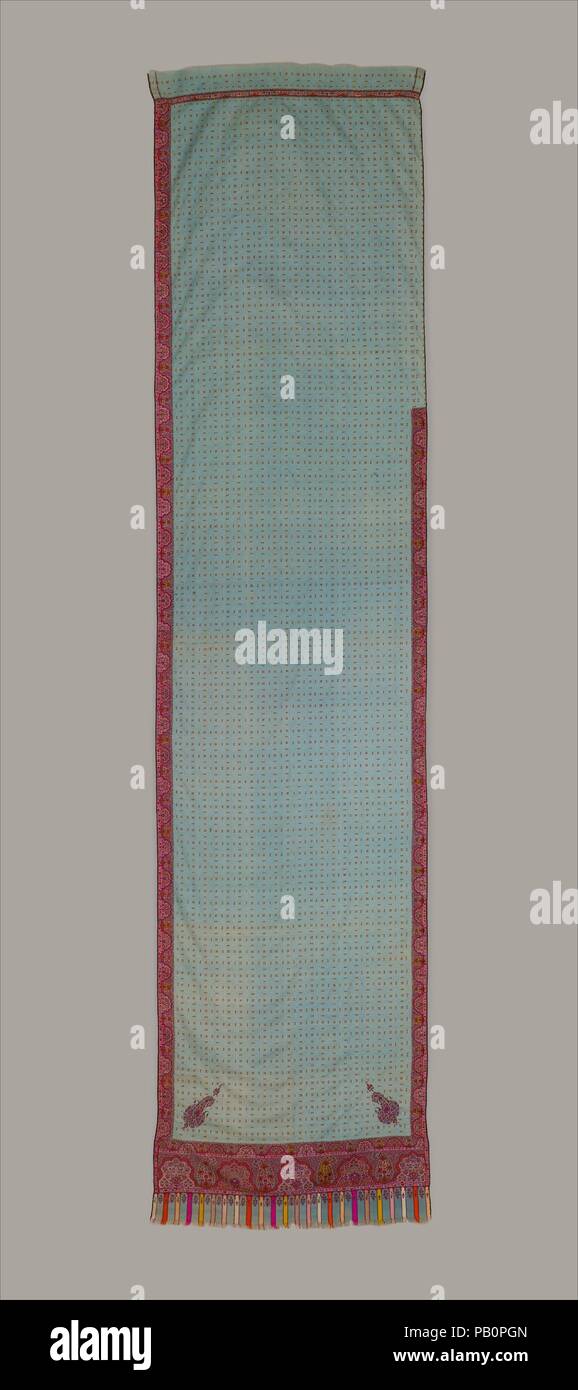 Sari. Abmessungen: 192 cm hoch 44,50 breit (487,7 cm hoch, 113 cm breit). Datum: Anfang des 19. Jahrhunderts. Museum: Metropolitan Museum of Art, New York, USA. Stockfoto