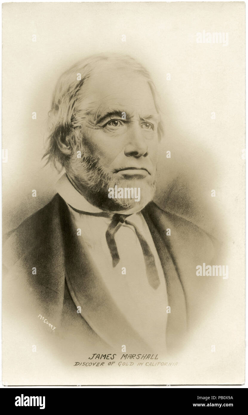 James Wilson Marshall (1810-1885), entdeckt Gold am American River, Kalifornien am Januar 24, 1848, der Anstoß für die California Gold Rush, Porträt, 1880 Stockfoto