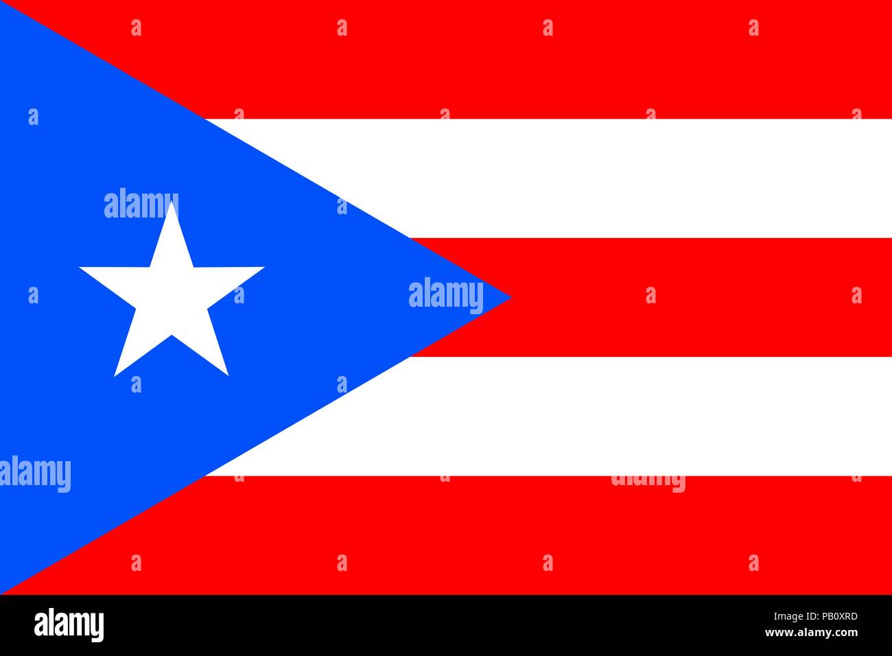 Flagge von Puerto Rico. Symbol der Tag der Unabhängigkeit, Souvenir sport spiel, Sprache, Symbol. Stock Vektor