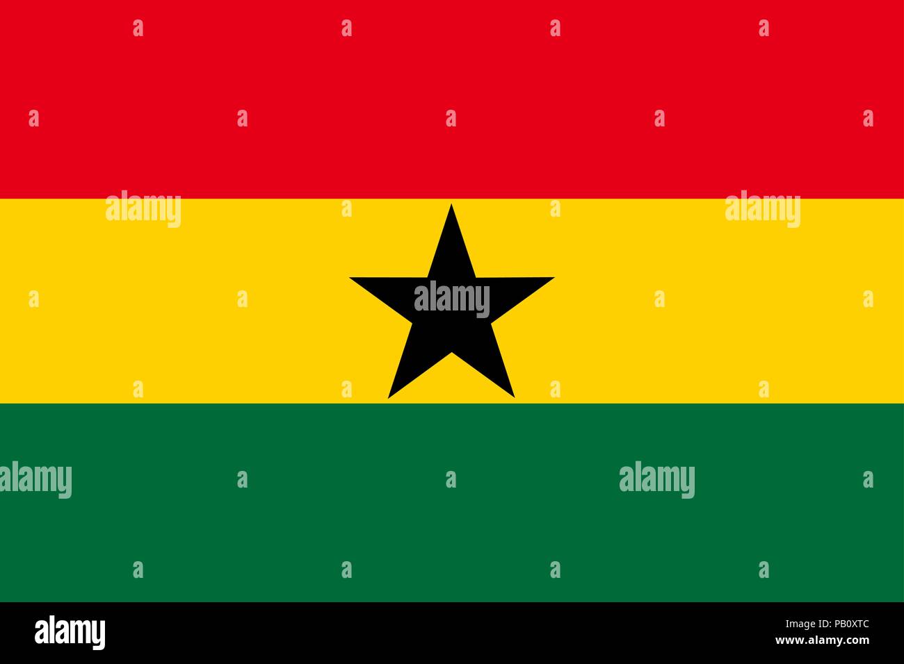 Flagge von Ghana. Symbol der Tag der Unabhängigkeit, Souvenir sport spiel, Sprache, Symbol. Stock Vektor