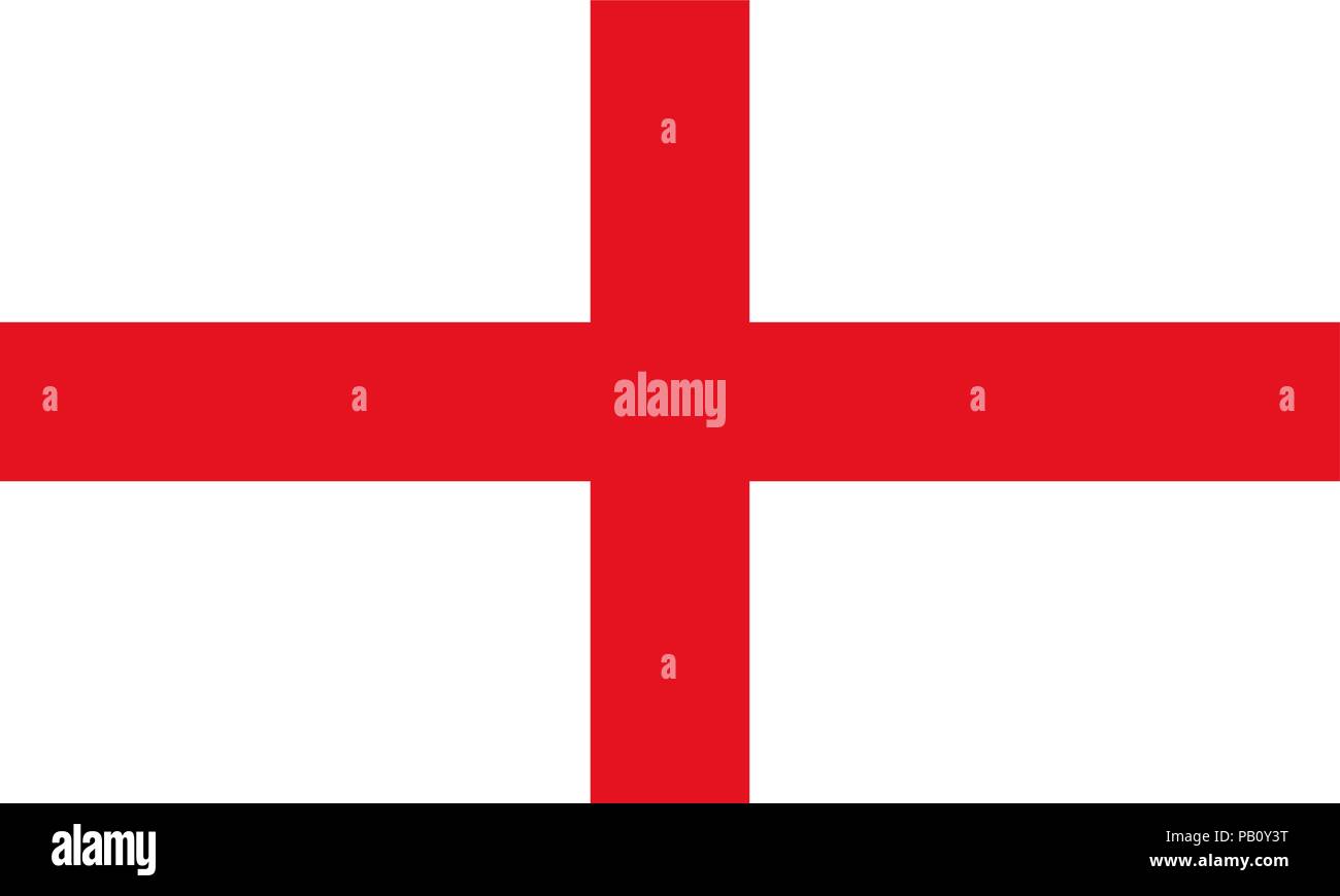 Flagge von England. Symbol der Tag der Unabhängigkeit, Souvenir Fußball-Spiel, Sprache, Symbol. Stock Vektor