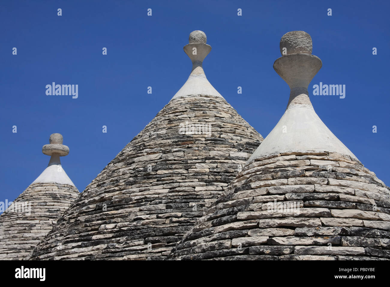 Close-up auf der Trulli Dach, Alberobello, Puglia, Italien. Stockfoto