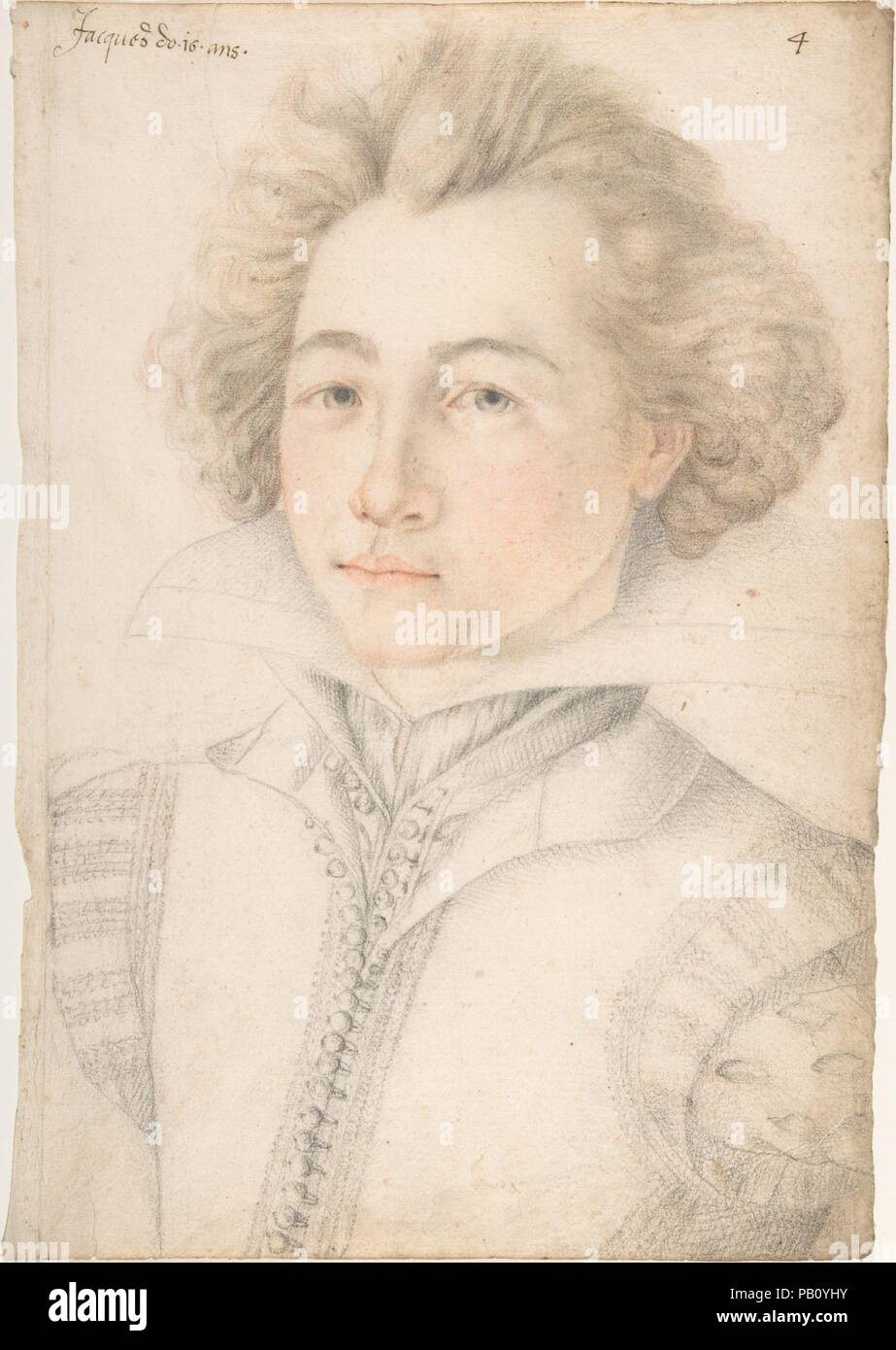 Portrait von Jacques d'O. Künstler: Anonym, Französisch, 16. Abmessungen: 11-7/8 x 8-5/16-in. (30,2 x 21,1 cm). Museum: Metropolitan Museum of Art, New York, USA. Stockfoto