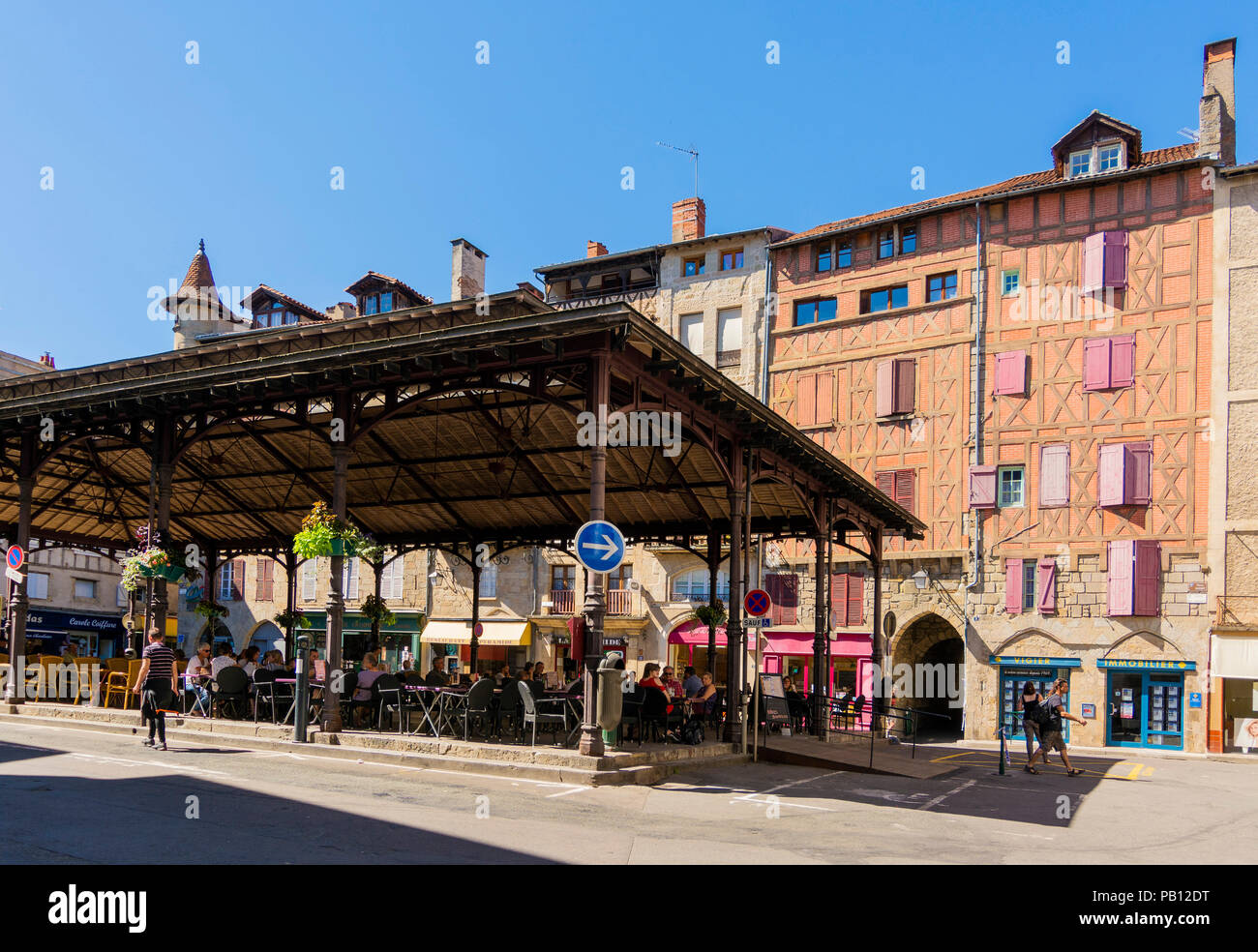 Halle, Place Carnot, Figeac, Lot Abteilung, Royal, Frankreich Stockfoto