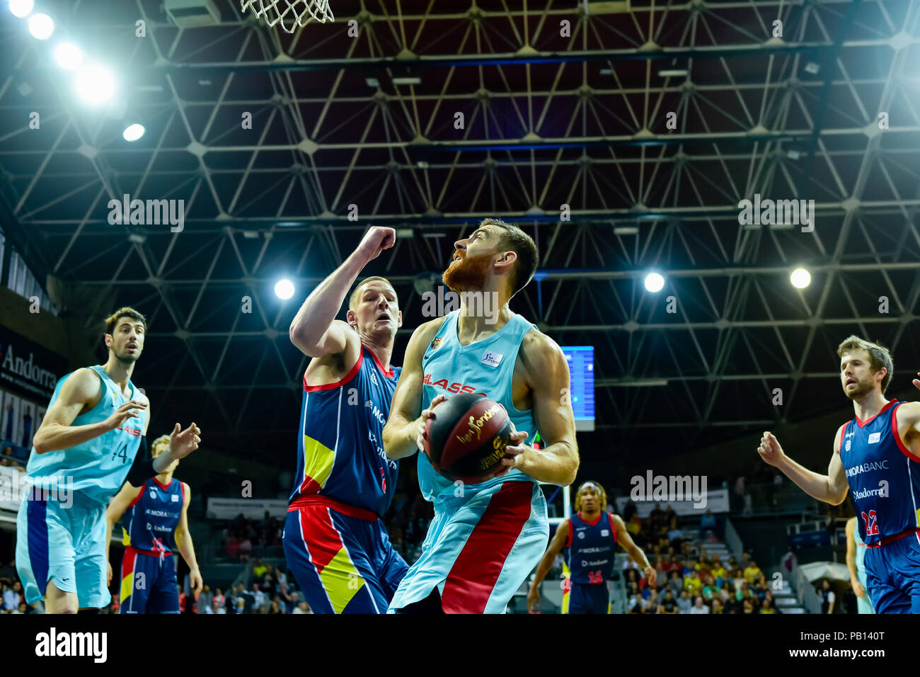 Andorra la Vella, Andorra. 20 de Enero de 2018. Liga Endesa ACB. En el Partido entre Morabanc Andorra BC vs FC Barcelona Lassa de La Liga Endesa ACB Stockfoto