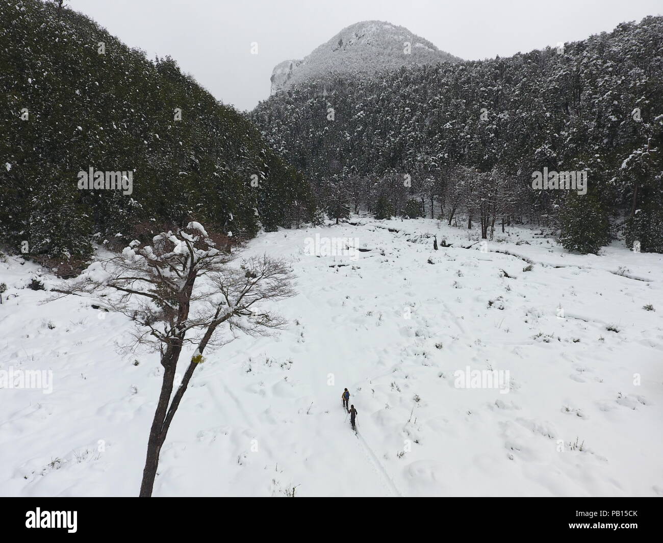 Ski Randonee, Futaleufu, Carretera Austral, Patagonien, Chile Stockfoto