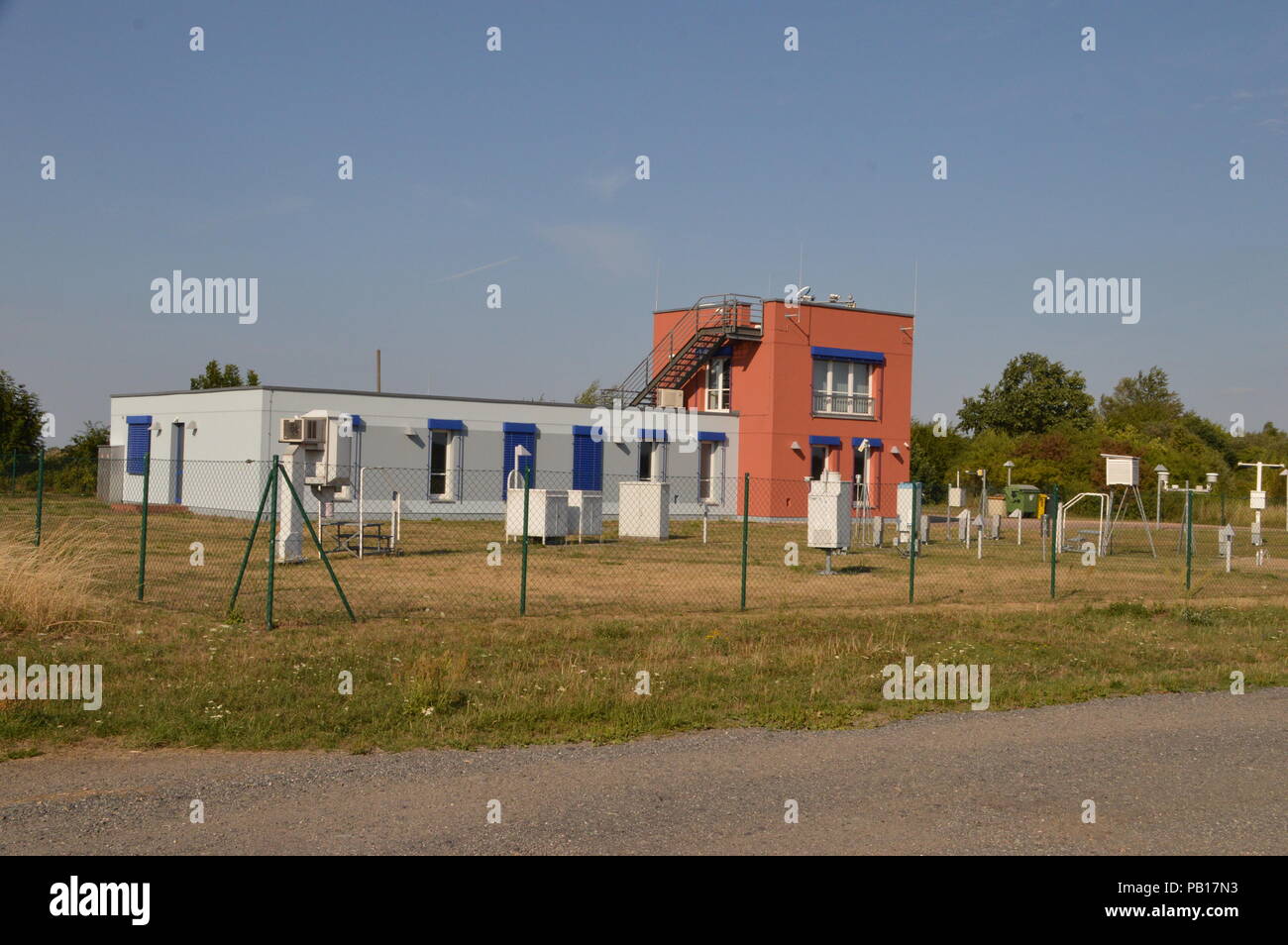 Görlitz Sachsen Deutschland 2018 Deutscher Wetterdienst Deutscher Wetterdienst wetterwarte Wetterstation Stockfoto