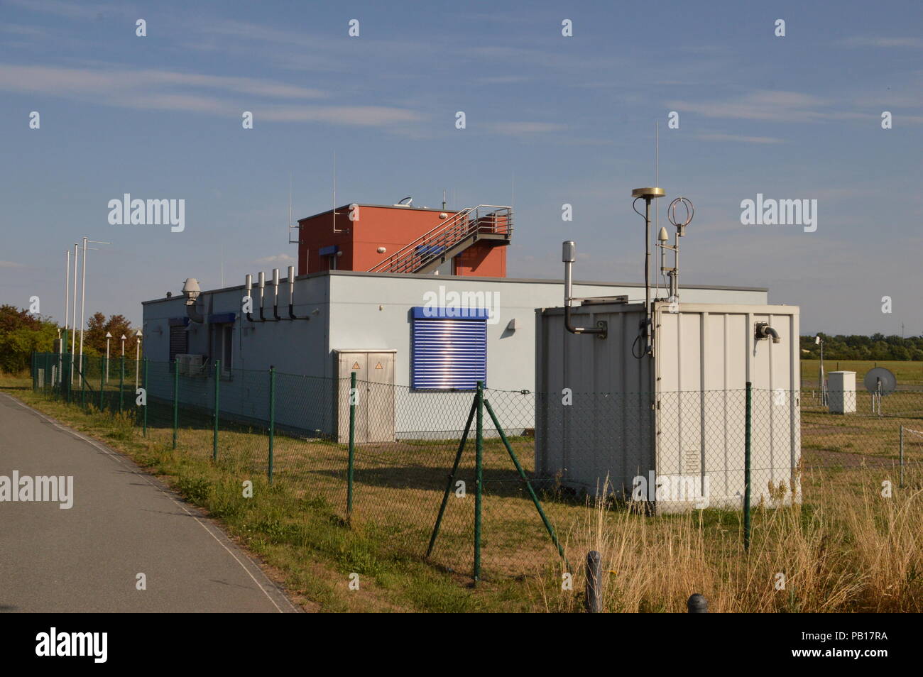 Görlitz Sachsen Deutschland 2018 Deutscher Wetterdienst Deutscher Wetterdienst wetterwarte Wetterstation Stockfoto