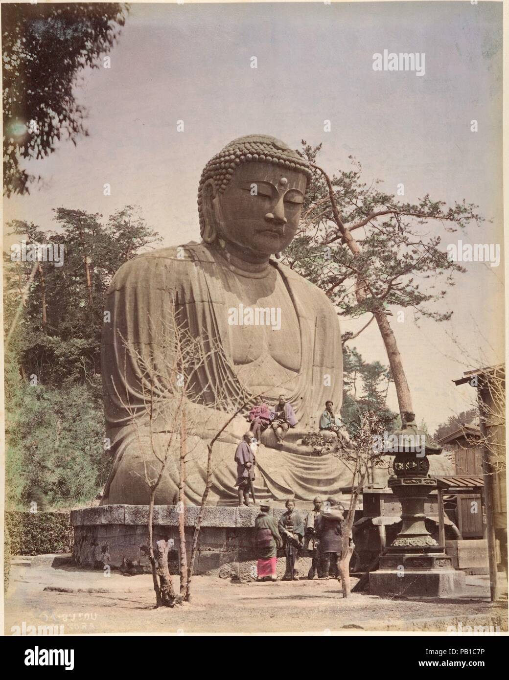 [Buddha Skulptur]. Artist: Suzuki Shin'ichi (Japanisch, 1835-1919). Abmessungen: 25,2 x 20 cm (9 15/16 x 7 7/8 in.). Datum: 1870. Museum: Metropolitan Museum of Art, New York, USA. Stockfoto