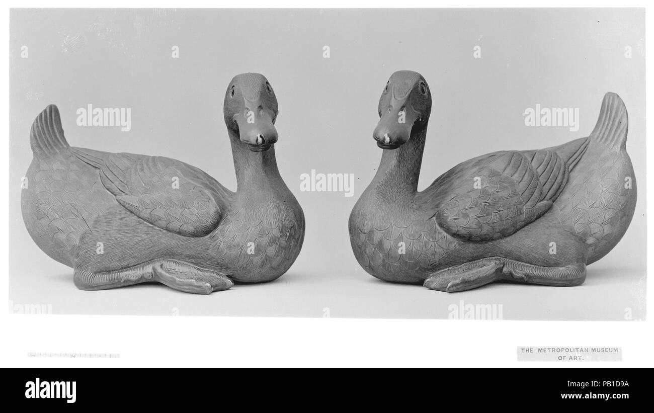 Duck Abbildung. Kultur: Japan. Abmessungen: L. 7. (17,8 cm). Datum: 19. Museum: Metropolitan Museum of Art, New York, USA. Stockfoto