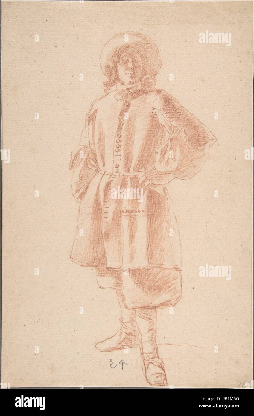 Studie eines Ständigen Jugend. Artist: Moses Ter Borch (Niederländisch, Zwolle 1645-1667 Harwich). Maße: Blatt: 11 3/4 x 7 5/8 in. (29,9 x 19,4 cm). Datum: 17. Museum: Metropolitan Museum of Art, New York, USA. Stockfoto Studie eines Ständigen Jugend. Artist: Moses Ter Borch (Niederländisch, Zwolle 1645-1667 Harwich). Maße: Blatt: 11 3/4 x 7 5/8 in. (29,9 x 19,4 cm). Datum: 17. Museum: Metropolitan Museum of Art, New York, USA. Stockfoto